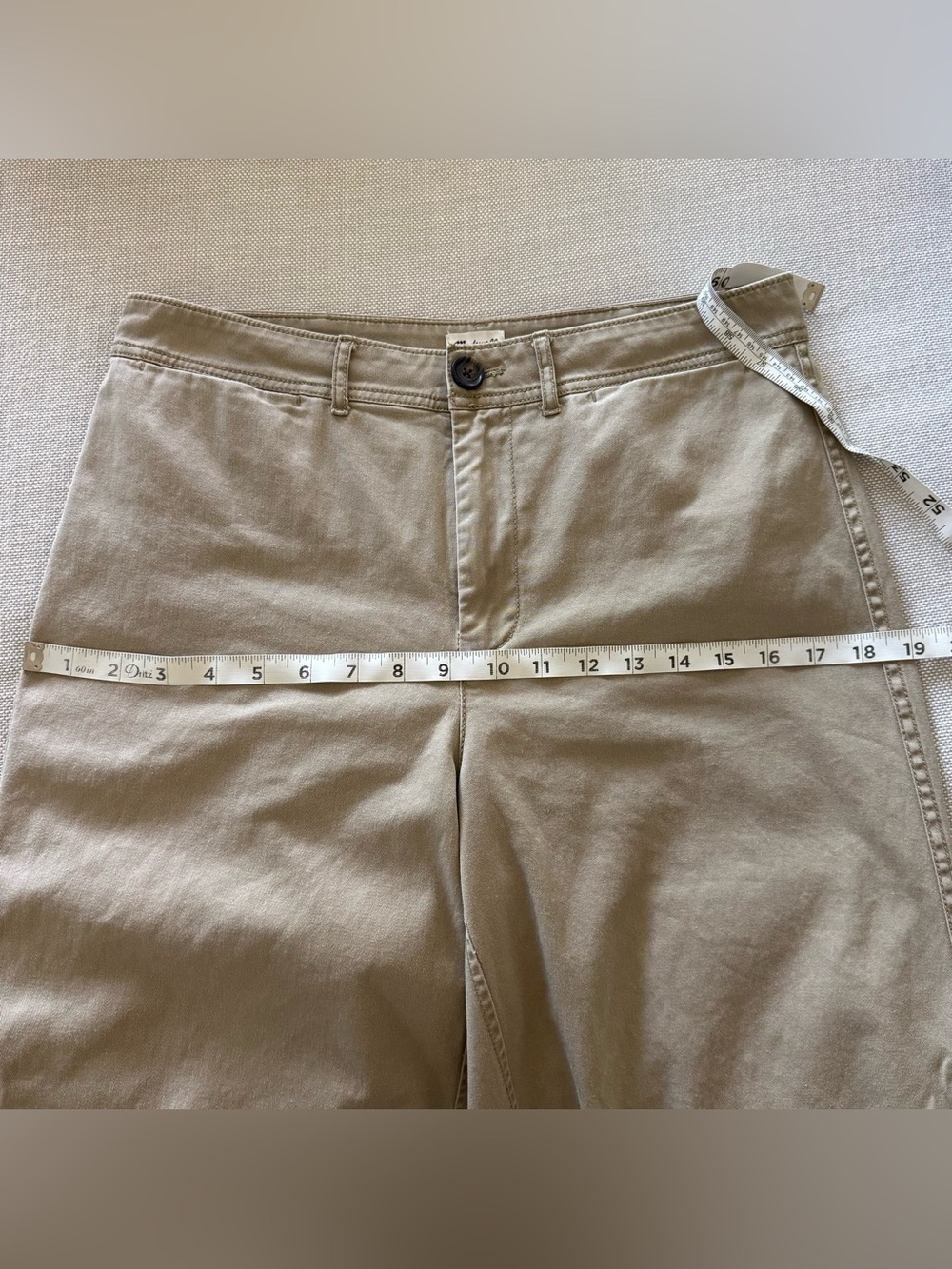 Madewell Langford Wide-Leg Crop Pants Light Latte Khaki 29 - Picture 7 of 8